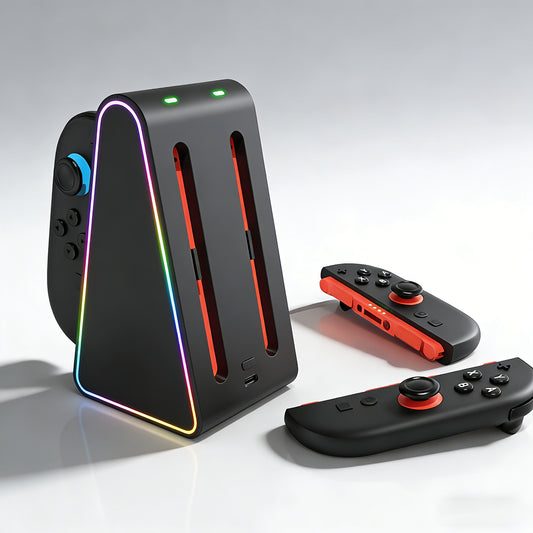 SWCHL® RGB Fast Charging Dock for Nintendo Switch 2 – Dynamic Rainbow LED Joy-Con Station