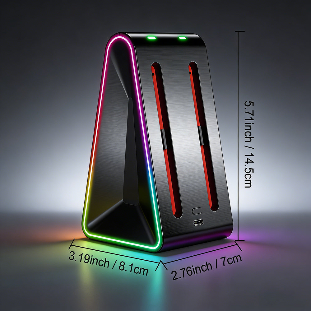 SWCHL® RGB Fast Charging Dock for Nintendo Switch 2 – Dynamic Rainbow LED Joy-Con Station