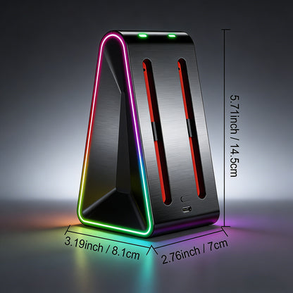 SWCHL® RGB Fast Charging Dock for Nintendo Switch 2 – Dynamic Rainbow LED Joy-Con Station