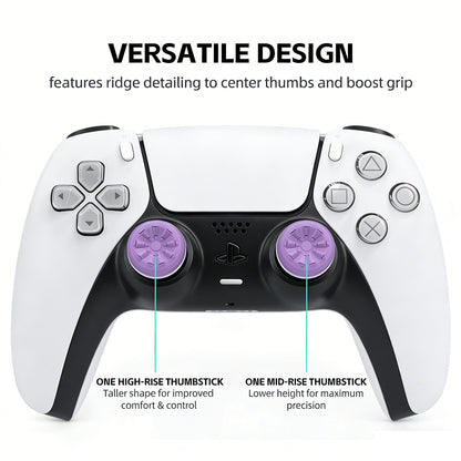 PS5 & PS4 Controller Thumbsticks Extenders – Adjustable Height (10mm/15mm) Anti-Slip Silicone Grips