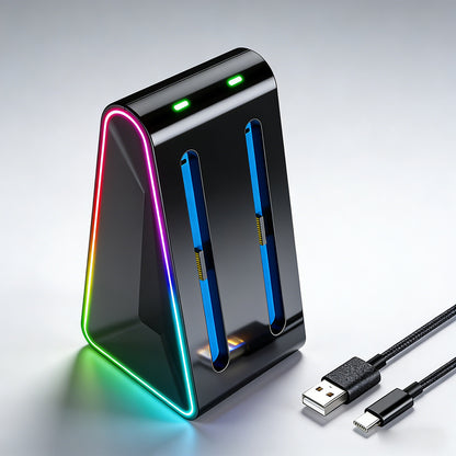 SWCHL® RGB Fast Charging Dock for Nintendo Switch 2 – Dynamic Rainbow LED Joy-Con Station
