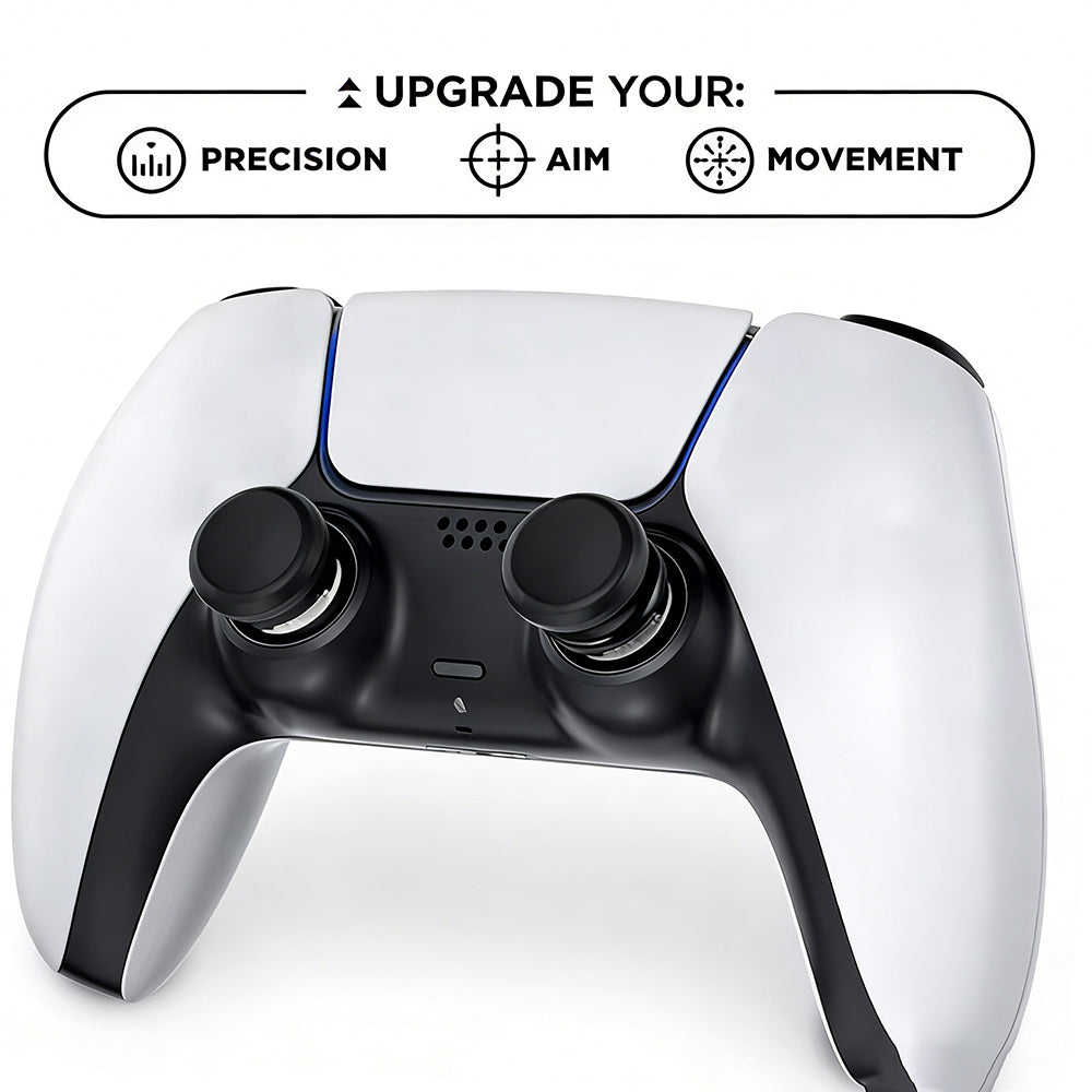 PS5 & PS4 Controller Thumbsticks Extenders – Adjustable Height (10mm/15mm) Anti-Slip Silicone Grips