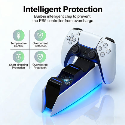 SWCHL PS5 Controller Charger Station, Fast Charging Dock for DualSense Wireless Controllers