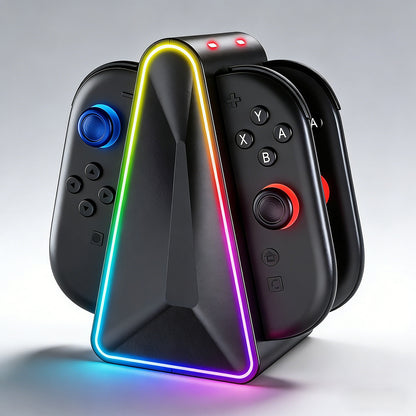 SWCHL® RGB Fast Charging Dock for Nintendo Switch 2 – Dynamic Rainbow LED Joy-Con Station
