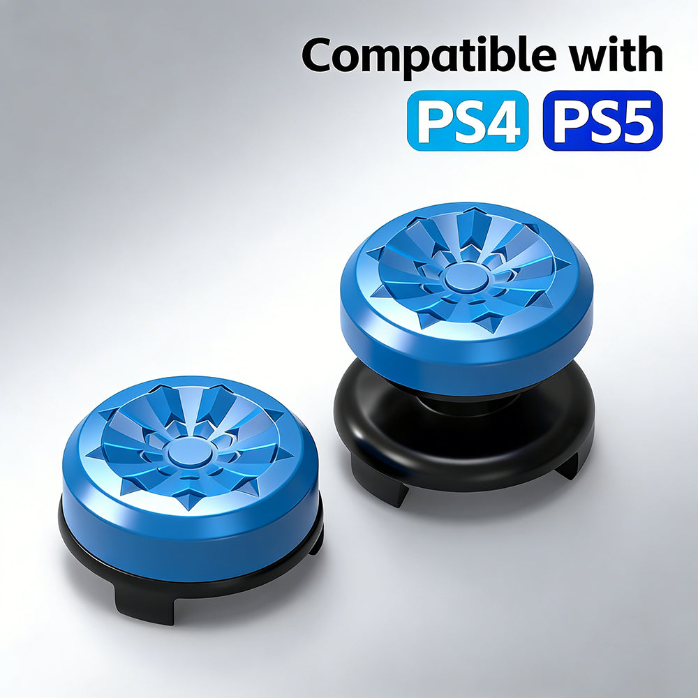 PS5 & PS4 Controller Thumbsticks Extenders – Adjustable Height (10mm/15mm) Anti-Slip Silicone Grips